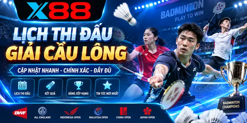 lịch thi đấu giải cầu lông